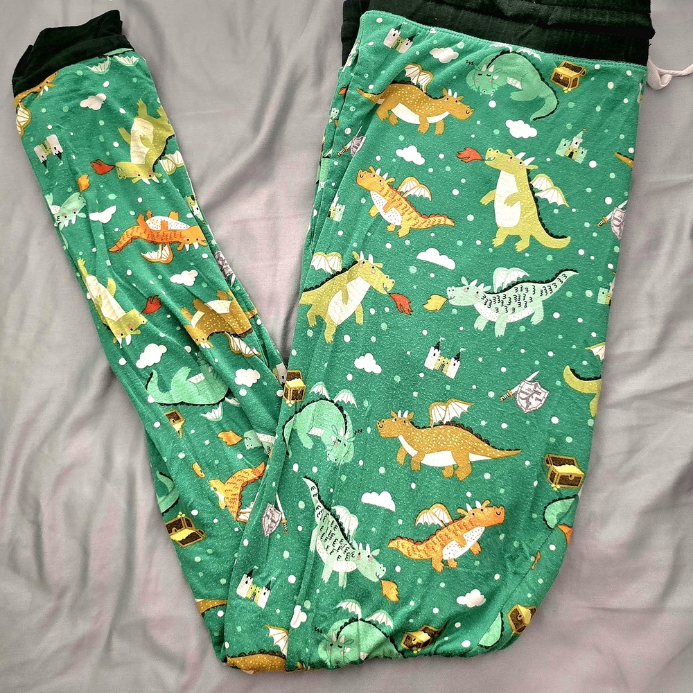 Little Sleepies Mint Dragon Pajama Pants